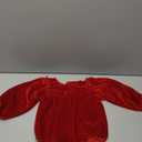 Thorn Tree Newborn Baby Girls Christmas Clothes Long Sleeve Velvet Ruffle Romper& Headband Fall Winter Outfits (0-3 Months, Red)