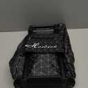 Small Collapsible Shopping Cart, Shopping Cart with Wheels, Folding Portable Waterproof Rolling Bag, Trolley Tote Stair Climbing for Traveling, Gift for Women & Older (Black) (Standard)