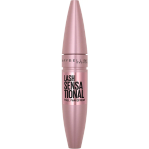 Maybelline Lash Sensational Washable Mascara, Lengthening and Volumizing for a Full Fan Effect, Blackest Black, 1 Count