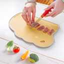 Baby Food Small Cutting Board for Kitchen, Double Sided Chopping Board for Meat & Vegetables & Fruits, Built-in Grinding Area, Food Grade PP, Non-Slip, Anti-overflow, Lightweight for Outdoor Camping
