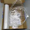White Linen Tall Drum Lampshade, 10" Top x 10" Bottom x 13" High Lamp Shade, Lamp Shade Replacement for Table and Floor Lamps, Pendant Light, Handcrafted Lampshade, Easy Assembly