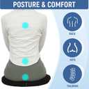 BALAPET Portable Foldable Travel Seat Cushion,Thick Airplane Seat Cushion for Long Flights,Travel Essentials Adjustable Pad for Flying, Airplane, Office, Home, Trains, Cars(14.9x11.8x1.6in)