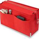 Vercord Felt Purse Organizer Insert Onthego MM Handbag Tote Bag Organizer Bag in Bag with Removable Zipper