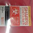 Sharps Container - Large Sharps Containers for Home Use, Needle Disposal | 5 Quart (Pack of 1), Wall Mount, Puncture-Resistant, Dual Locking Lid, Fits Needles & Syringes