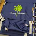 Tommy Bahama 2-Pack Hi-Boy 17" Seat Height 4-Position Lace-Up Suspension Folding Beach Backpack Chair, Navy Palm Tree