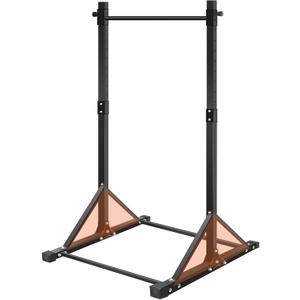 Power Tower Pull Up Bar Station - 440LBS Heavy Duty Home Gym Equipment - Adjustable Height (4.2ft-7ft) Free Standing Chin Up Bar with Zero-Wobble Triangular Base for Strength Training & Calisthenics