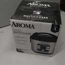 AROMA Select Stainless Rice Cooker, 4-Cup (Uncooked) / 8-Cup (Cooked), 2 Qt, Stainless Steel Inner Pot, Multicooker, Steamer, Stainless Steel, ARC-914SBDS