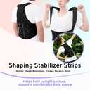 Back Brace Posture Corrector for Women and Men Upgraded Dynamic Traction Correction System Adjustable Shoulder Support Straightener Helps Reduce Upper Lower Back Pain Suitable for Hump Scoliosis Black, Medium