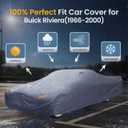 Waterproof Riviera(1966-2000) Car Cover with Breathable Vents, [2025 Upgrade] Premium Covers with Cotton Liner and Zipper Door, Sun Rain Snow Dust Uv Protection.(Gift with Towel)