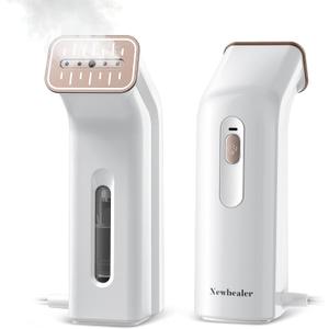 Newbealer 2in1 Steamer and Dry Iron for Beginners, Horizontal & Vertical Clothes Steamer, Non-Stick Ceramic Soleplate, 170ml Garment Wrinkle Remover, Auto-off, 1.2lbs (120V Only)