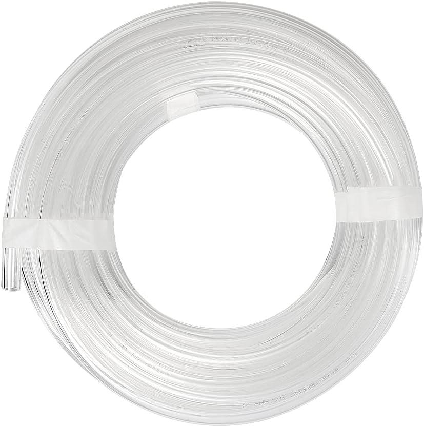 Feelers Pneumatic PU Tubing, 1/8"OD Hose PU Polyurethane Air Hose Tube Line for Air Compressor Water Fluid Transfer Clear (32.8 ft)