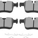 SCITOO D1821 Ceramic Brake Pads Sets Rear w/Hardware Replacement For Jaguar 2016 2017 2018 2019 2020 2021 2022,For Land Rover 2015 2016 2017 2018 2019 2020 2021 2022,For Volvo 2016-2023