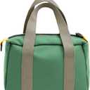 16 Inch Canvas Tool Bag, Small Tool Bag for Men, Large Capacity Wide Mouth Tool Organizer Tote Bag for Storage Hand Tools Wrenches (Green, 16 Inch)