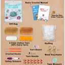 2 x CiyvoLyeen Highland Cow Crochet Kit for Starters Animals Crochet Kit with Step-by-Step Video Tutorials Learn to Crochet Kits Gift Stuffs Crafts for Adults Cattle Lovers DIY Knitting Supplies Set of 2 (Brown)