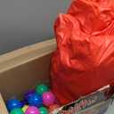 Allin1 Inflatable Bounce House with 55 Balls for Toddlers 13, Playpen, Ball Pit and Trampoline, Thickened Matte PVC, Safety Net, 3Min Setup with Air Pump for Kids Indoor and Outdoor Play(51'')