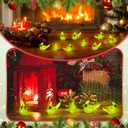 100 Pcs Mini Resin Cardinals Luminous Tiny Northern Cardinal Figurine Glow in The Dark Christmas Bird Ornaments for Craft Xmas Gift Miniature Garden Crafts Cake Topper Christmas Decoration