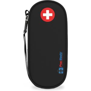 PracMedic Bags EpiPen Carry Case- Insulated Compact Epi Pens Carrying Case holds 2 Epipens or Auvi-Q, Inhaler, Medicines for Immediate Access to Allergy Medications During Emergencies (Black)