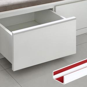 Cabinet Door Edge Protectors, 3/4" Self Adhesive Rubber Edge Guard, Protect Kitchen & Drawer Fronts, Edge Protectors for Drawers, Cabinets, Counter Tops, Desks and Shelves, White, 10Ft