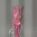 Fumwase Foldable Feather Fan Embroidered Flower Handheld Chinese Folding Fans 1920s Feather Fan Flapper Hand Fan for Costume Party Wedding Dancing Decoration (Pink)