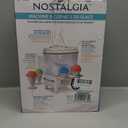 Nostalgia Snow Cone Shaved Ice Machine - Retro Table-Top Slushie Machine Makes 20 Icy Treats - Includes 2 Reusable Plastic Cups & Ice Scoop - White