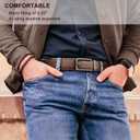 BULLIANT Men Ratchet Belt 2 Pack, Click Sliding Leather Belt Adjustable for Gift Men Dress Casual Jeans 1 3/8,Cut for Fit