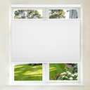 Grandekor Top Down Bottom Up Cellular Shades Cordless, 22" W x 36" H,Pull Down Honeycomb Blinds for Windows Room Darkening Blinds & Shades for Living Room Bedroom, White (100% Blackout)