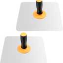 PINGEUI 2 PCS 12 x 12 Inches Drywall Hawk, Solid Aluminium Plastering Hawk, Masonry Hawk with Comfortable Grip Handle and Round Edges for Cement, Mortar, Drywall