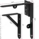 Anti Sag Gate Kit - Gate Corner Bracket-90 Degree Bracket with Gate Hinges Heavy Duty for Wooden Fences - No Sag Gate Corner Brace Bracket for Doors, Driveway (2 Set Gate Kit and 2 Latch)