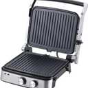 Vivicreate 5-in-1 Contact Grill Stainless Steel Panini Press Nonstick Electric Grill Adjustable Temperature Removable Plates Portable for Sandwiches Steak Chicken Breakfast elctrica prensa de panini