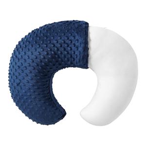 Nursing Pillow and Positioner, Breastfeeding, Bottle Feeding, Baby Sitting Support with Removable Ultra Soft Cover, Tummy Time Support for Baby Boys and Girls (Estate Blue)