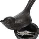 Sumnacon Spare Key Hider Outside Cute Bird Garden Decoration Secret Key Holder for Yard Porch Lawn Bushes, Heavy Cast Iron Hidden Keys Storage Vintage Outdoor Statue for Jewelry Ear Studs, Ring