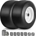 13x5.00-6 Flat Free Tire and Wheel with 3/4" & 5/8" Bearing, 13x5.00-6 Lawn Mower Tires for Zero Turn Mower, Riding Lawn Mower for Commercial Grade Lawn, Garden, 3"-5.65" Centered Hub (2 Pack)