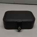 Travel Jewelry Box,Upgraded Travel Jewelry Case,Portable Jewelry Boxes for Women,PU Leather Jewelry Box,Travel Jewelry Organizer for Necklaces,Rings,Earrings,Bracelets,Black