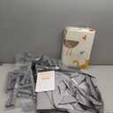 50 x 50 inch Baby Playpen with Mat Small Playpen for Babies and Toddlers Baby Fence Playards (Dark Gray + Mat)