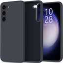 bemal for Samsung Galaxy S25 Plus Case - Smooth Silky Liquid Silicone - Slim Fit Soft Microfiber Lining - Designed for Women and Girls - Shockproof Protective Phone Cover 6.6"- Dark Blue