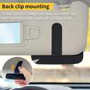 Alcantara Material Car Visor Organizer, Universal Sun Visor Organizer for Trucks Vehicles Suvs, Car Visor Storage Pocket, Sun Visor Pouch For Sunglasses, Cards and Pens - 4 Card Slots - Black