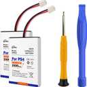 2pcs PS4 Controller Battery,2500mAh High Capacity (2015 and Before) Old Version Big Flug Compatible for PlayStation 4 CUH-ZCT1E CUH-ZCT1H CUH-ZCT1H/B CUH-ZCT1H/R CUH-ZCT1U with Repair Tools