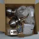 BESTTEN Keyed Same Exterior Door Knob and Single Cylinder Deadbolt Combo Set, Keyed Alike Entry Door Knobs with Lock and Keys for Entrance and Front Door, Satin Nickel