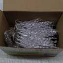 Christmas Icicle Lights Indoor Outdoor Decorations32.8ft 100 LED Cool White Icicle String Lights Hanging for Winter Xmas Holiday Garden Decor