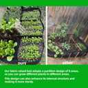 CJGQ Fabric Raised Garden Bed, 128 Gallon 8 Grids Plant Grow Bags, 3x6FT Planter Raised Beds for Growing Vegetables Potatoes Flowers, Rectangle Planting Container for Outdoor Gardening