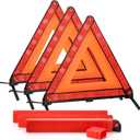 Fasmov 3 Pack Triangle Warning Frame Triangle Emergency Warning Triangle Reflector Safety Triangle Kit, Emergency Triangle for Vehicles, Car Road Reflective Kit