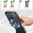 3-in-1 Magnetic Wireless Charging Pad with 15W Fast Charging for iPhone 12/13/14/15/16/17, Apple Watch & AirPods, Compatible with MagSafe (Black)