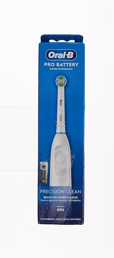 Oral-B Pro 100 Precision Clean, Battery Powered Electric Toothbrush, Blue and White