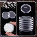 50 Pcs 38 mm Acrylic Silver Dollar Case, Coin Capsules Coin Storage Cases Silvers Bar Capsule Holders Clear Dollar Coins Holder Coins Collection Supplies for Morgan, Peace, IKE Silver Dollars