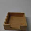 Bamboo Napkin Holder Square, 7.5" x 7.5" x 2.5", Wood Napkin Tray, Wooden Guest Towel Holder for Kitchen Table Countertop (7.5 x 7.5 x 2.5 inch)