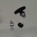 T-Handle Door Lock Latch for Truck Cap, Camper Trailer, Cabinet, Garage, Car RV Toolbox (Black, 1 Pack)
