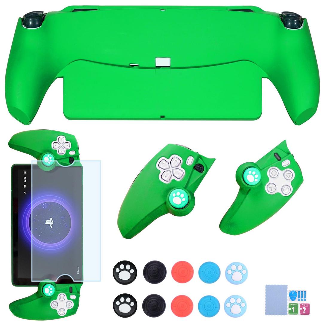EIELST Designed for Sony Playstation Portal Remote Player Case - [10 FT Military Grade Drop Protection] [with PS5 Portal Screen Protector] Protective Shell Cover Case for PS Portal - Brilliant Green