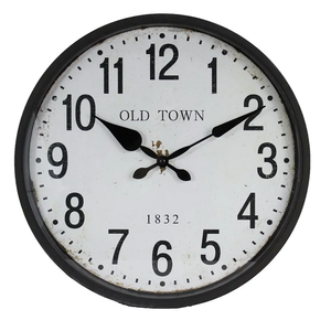 Windy Hill Collection 15" x 15" Vintage Decorative Wall Clock Old Town Classic Numbers WC9-EB2009