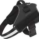 Bolux Dog Harness, No-Pull Reflective Dog Vest, Breathable Adjustable Pet Harness with Handle for Outdoor Walking - No More Pulling, Tugging or Choking (Black, M) 