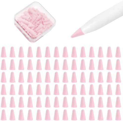 Pack of 3 100 Pack Tips Cover for Apple Pencil 2nd Generation and 1st Gen and Apple Pencil Pro/USBC Silicone Nibs Caps Writing Protection Accessories,Writing AntiSlip Protective Case for Apple iPad Pencil